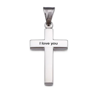 Silver Engravd Cross Necklace | Engravd Co | Personalised Jewellery | Bracelets, Necklaces, Cufflinks, Hip Flasks