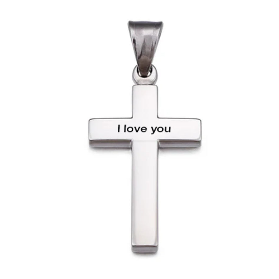 Silver Engravd Cross Necklace | Engravd Co | Personalised Jewellery | Bracelets, Necklaces, Cufflinks, Hip Flasks