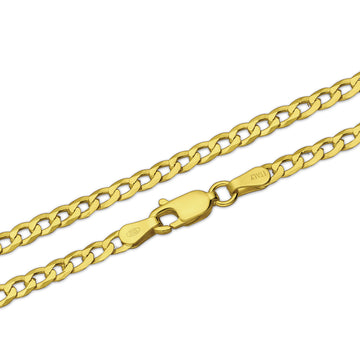 925 Sterling Gold Cuban Chain - 3mm | Engravd Co | Personalised Jewellery | Bracelets, Necklaces, Cufflinks, Hip Flasks