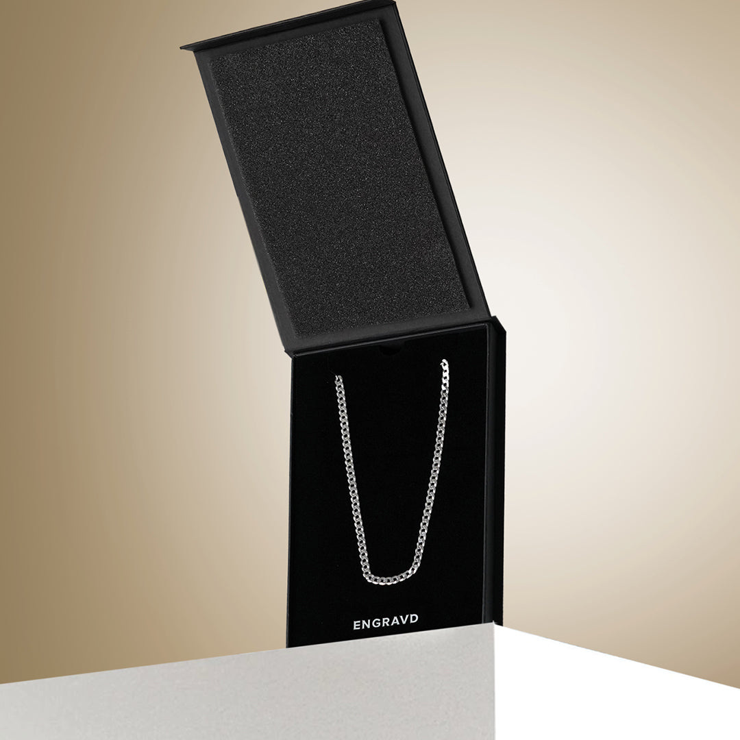 925 Sterling Silver Cuban Chain - 5mm | Engravd Co | Personalised Jewellery | Bracelets, Necklaces, Cufflinks, Hip Flasks