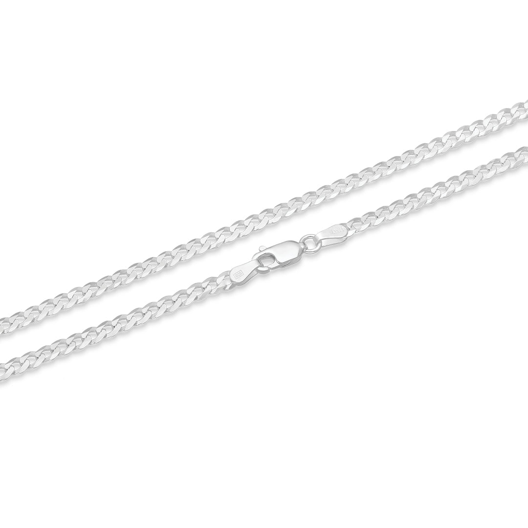 925 Sterling Silver Cuban Chain - 3mm | Engravd Co | Personalised Jewellery | Bracelets, Necklaces, Cufflinks, Hip Flasks