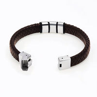 Personalised Brown Leather Bracelet