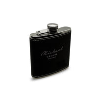 Engravd Matte Black Hip Flask - Name/Title/Date | Engravd Co | Personalised Jewellery | Bracelets, Necklaces, Cufflinks, Hip Flasks