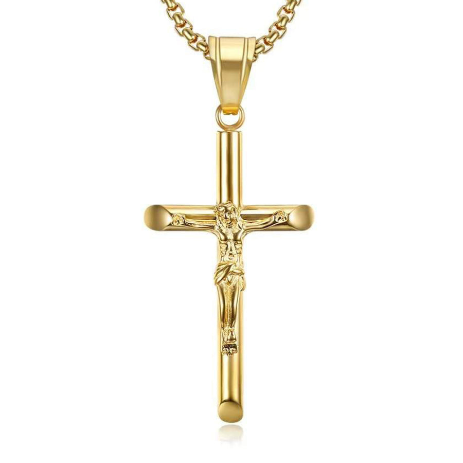 Gold Engravd Cross Necklace | Engravd Co | Personalised Jewellery | Bracelets, Necklaces, Cufflinks, Hip Flasks