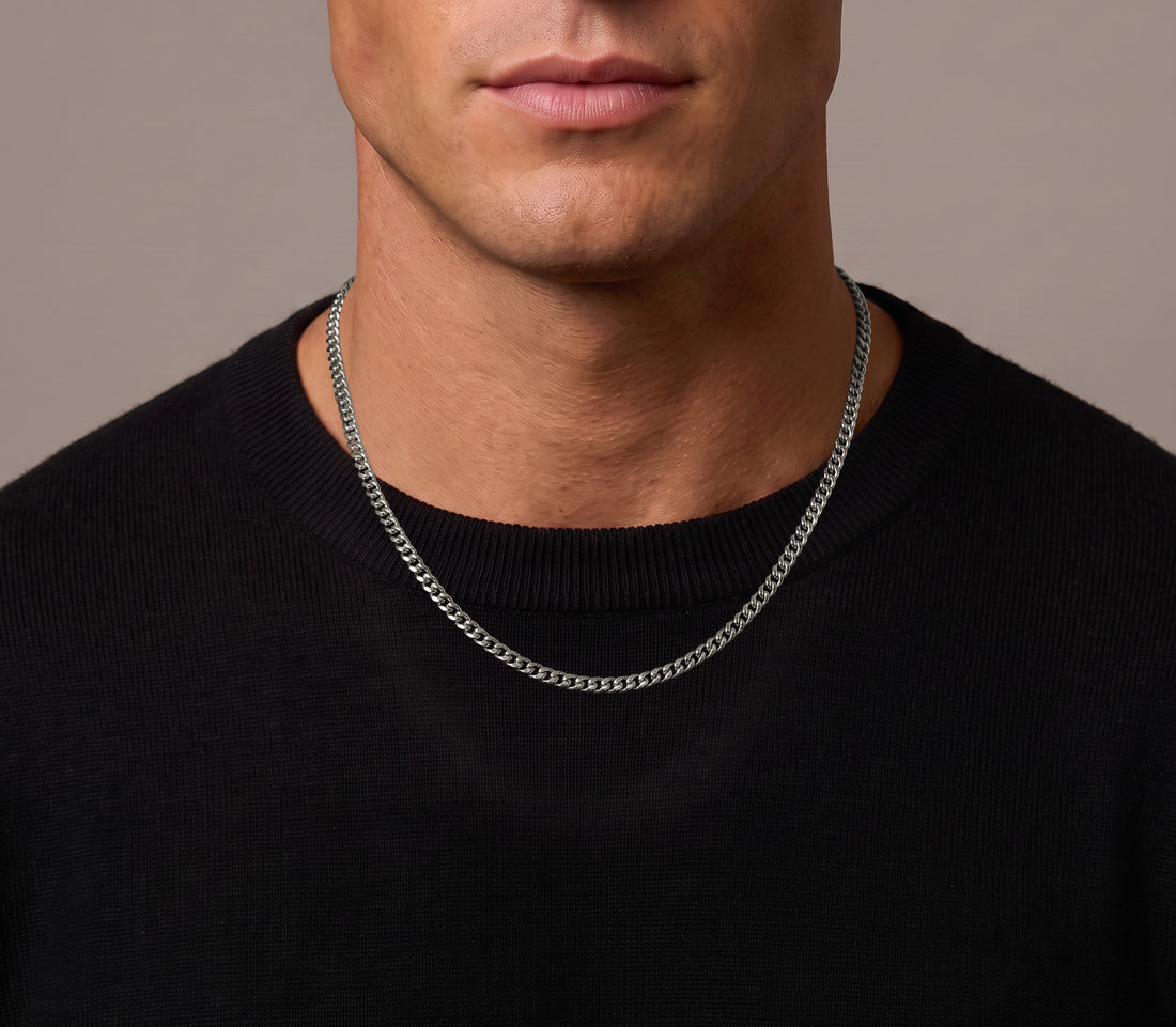 Silver Cuban Link Chain - 4mm