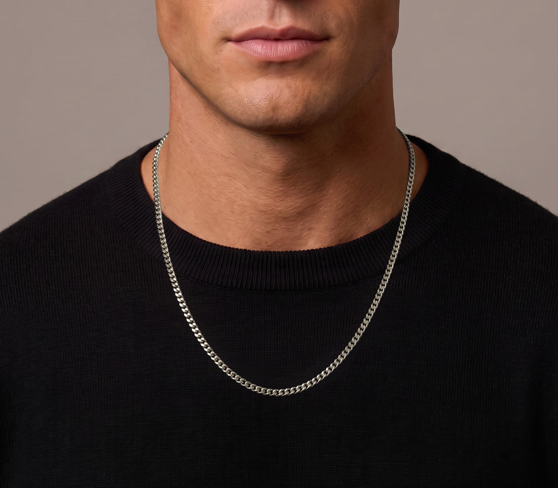 Silver Cuban Link Chain - 4mm