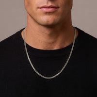 Silver Cuban Link Chain - 4mm
