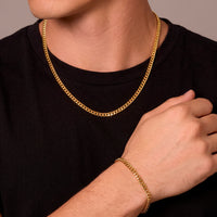 Gold Cuban Link Bracelet - 5mm | Engravd Co | Personalised Jewellery | Bracelets, Necklaces, Cufflinks, Hip Flasks