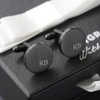 Engravd Round Custom Cuff link set: Design 3