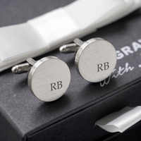 Engravd Round Custom Cuff link set: Design 3