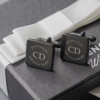 Engravd Square Custom Cuff link set: Design 5