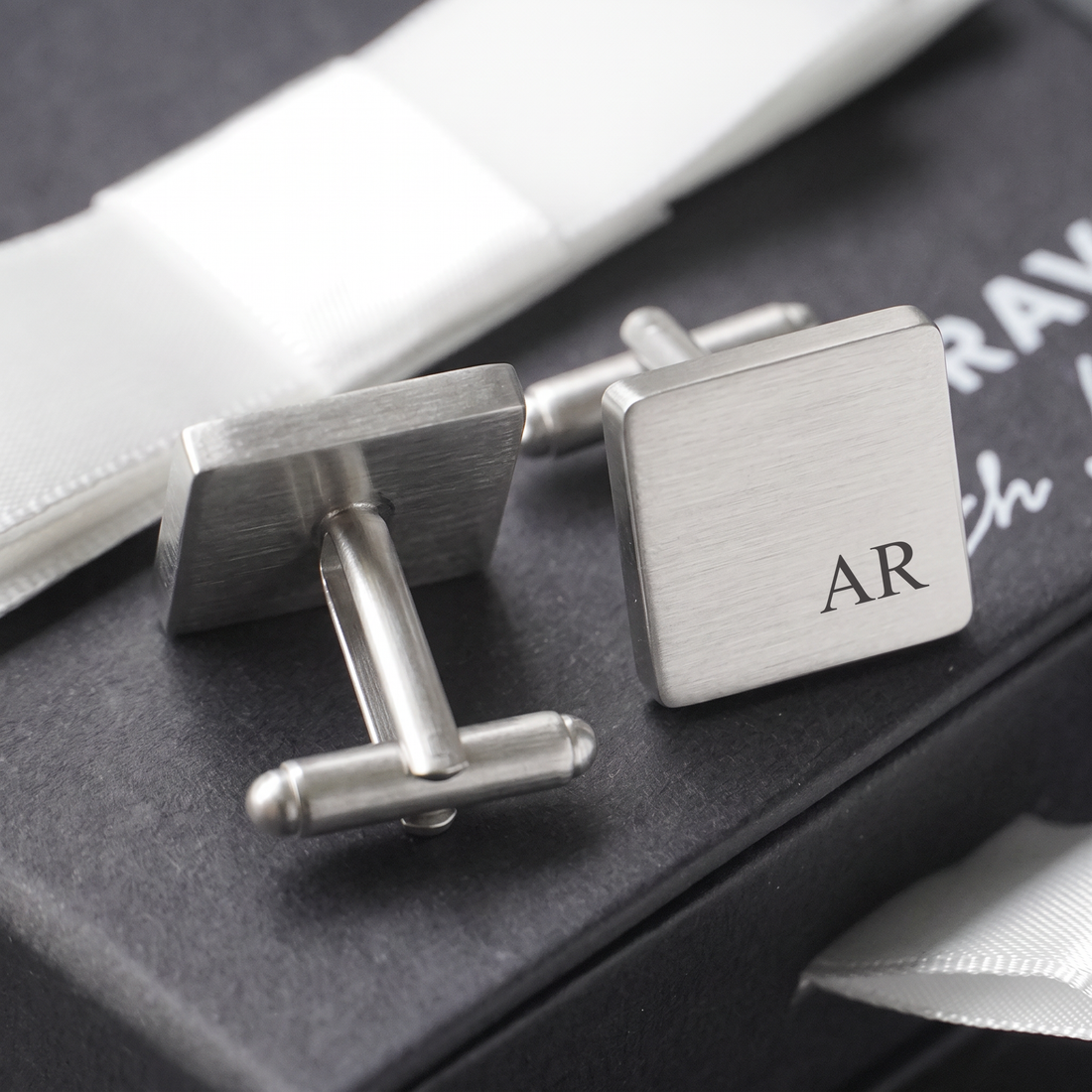 Engravd Square Custom Cuff link set: Design 2