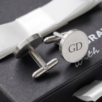 Engravd Round Custom Cuff link set: Design 2