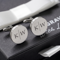 Engravd Round Custom Cuff link set: Design 6