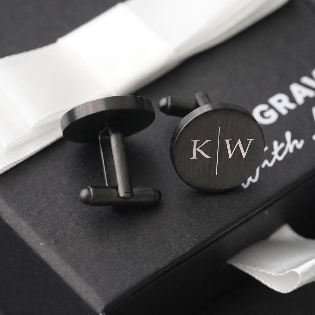 Engravd Round Custom Cuff link set: Design 6