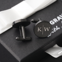 Engravd Round Custom Cuff link set: Design 6