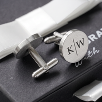 Engravd Round Custom Cuff link set: Design 6