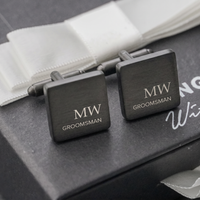 Engravd Square Custom Cuff link set: Design 1