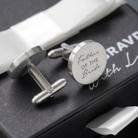 Engravd Round Custom Cuff link set: Title - Initials