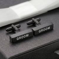 Engravd Solid Cuboid Cuff link set
