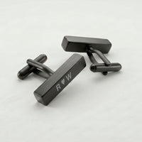 Engravd Solid Cuboid Cuff link set