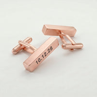 Engravd Solid Cuboid Cuff link set