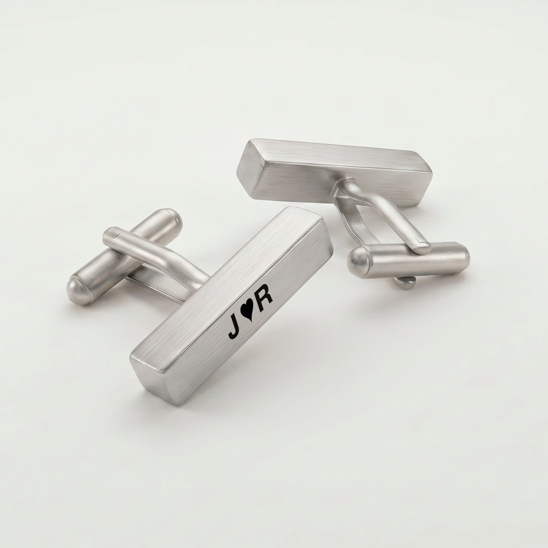 Engravd Solid Cuboid Cuff link set