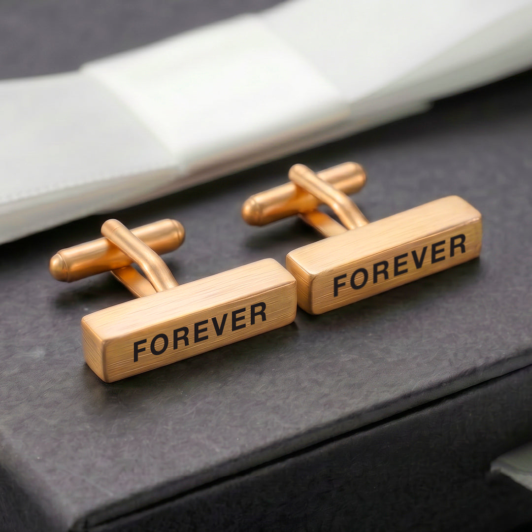 Engravd Solid Cuboid Cuff link set
