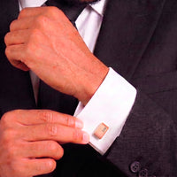 Engravd Rectangle Custom Cuff link set: Design 1