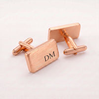 Engravd Rectangle Custom Cuff link set: Design 1