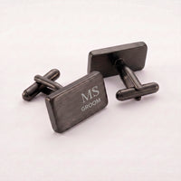 Engravd Rectangle Custom Cuff link set: Design 1