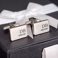 Engravd Rectangle Custom Cuff link set: Design 1
