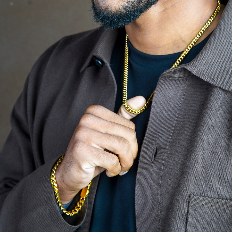 Gold Cuban Chain Bracelet | Engravd Co | Personalised Jewellery | Bracelets, Necklaces, Cufflinks, Hip Flasks