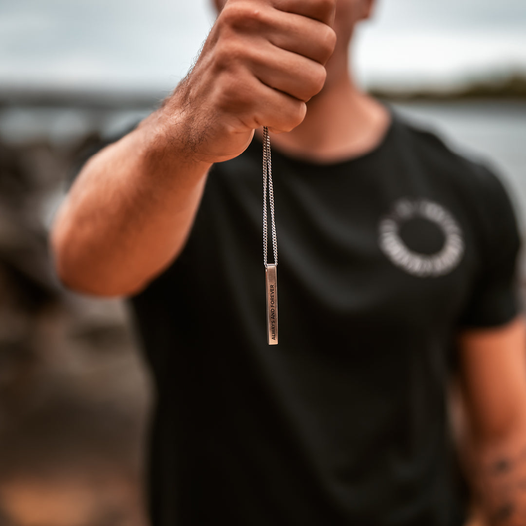 Silver Engravd 3D Bar Necklace | Engravd Co | Personalised Jewellery | Bracelets, Necklaces, Cufflinks, Hip Flasks