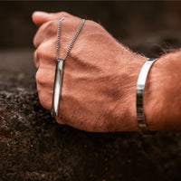 Silver Engravd 3D Bar Necklace | Engravd Co | Personalised Jewellery | Bracelets, Necklaces, Cufflinks, Hip Flasks