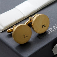 Engravd Round Custom Cuff link set: Design 3