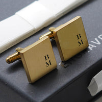 5 x Engravd Square Custom Cuff links : Initial sets | Engravd Co | Personalised Jewellery | Bracelets, Necklaces, Cufflinks, Hip Flasks