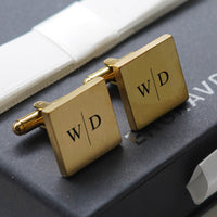 5 x Engravd Square Custom Cuff links : Initial sets | Engravd Co | Personalised Jewellery | Bracelets, Necklaces, Cufflinks, Hip Flasks