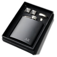 Engravd Hip Flask and Cuff Link Set | Engravd Co | Personalised Jewellery | Bracelets, Necklaces, Cufflinks, Hip Flasks