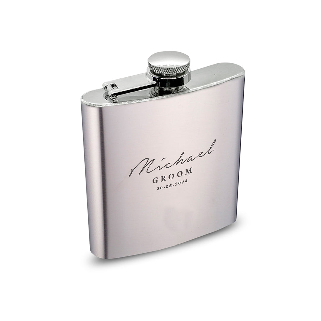 Engravd 4 x Hip Flask sets - Name/Title/Date | Engravd Co | Personalised Jewellery | Bracelets, Necklaces, Cufflinks, Hip Flasks