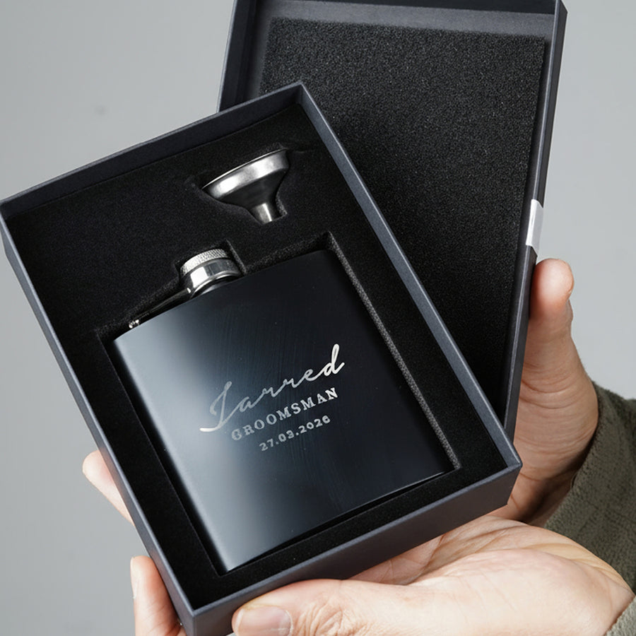 Engravd 5 x Hip Flask sets - Name/Title/Date | Engravd Co | Personalised Jewellery | Bracelets, Necklaces, Cufflinks, Hip Flasks