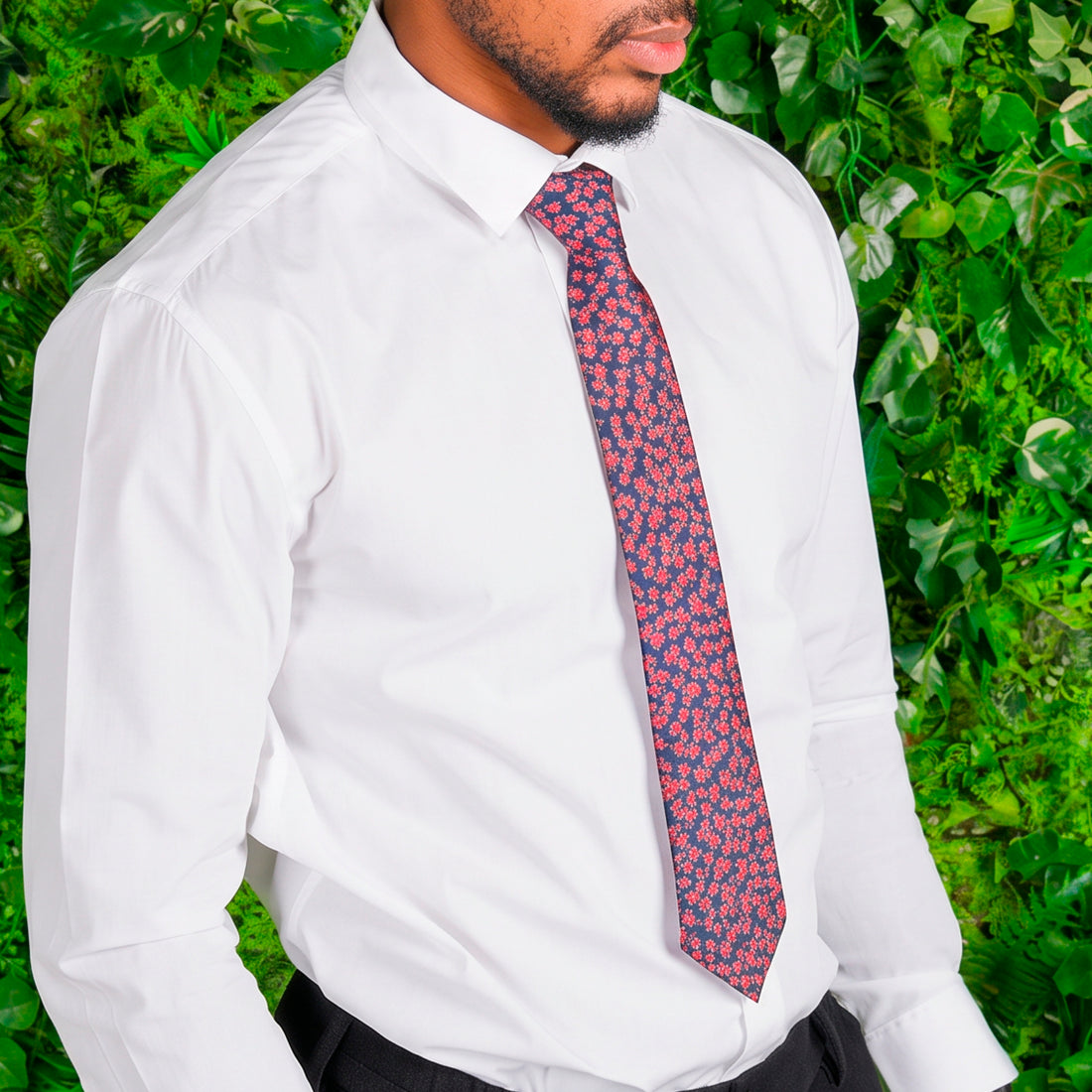 Crimson Bloom Tie