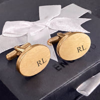 Engravd Oval Custom Cuff link set: Design 2 | Engravd Co | Personalised Jewellery | Bracelets, Necklaces, Cufflinks, Hip Flasks