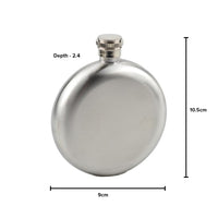 Engravd Stainless Steel Round Hip Flask - Personalised Initials | Engravd Co | Personalised Jewellery | Bracelets, Necklaces, Cufflinks, Hip Flasks