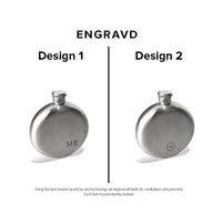 Engravd Stainless Steel Round Hip Flask - Personalised Initials | Engravd Co | Personalised Jewellery | Bracelets, Necklaces, Cufflinks, Hip Flasks