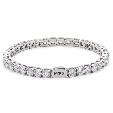Silver Tennis Chain Bracelet | Engravd Co | Personalised Jewellery | Bracelets, Necklaces, Cufflinks, Hip Flasks