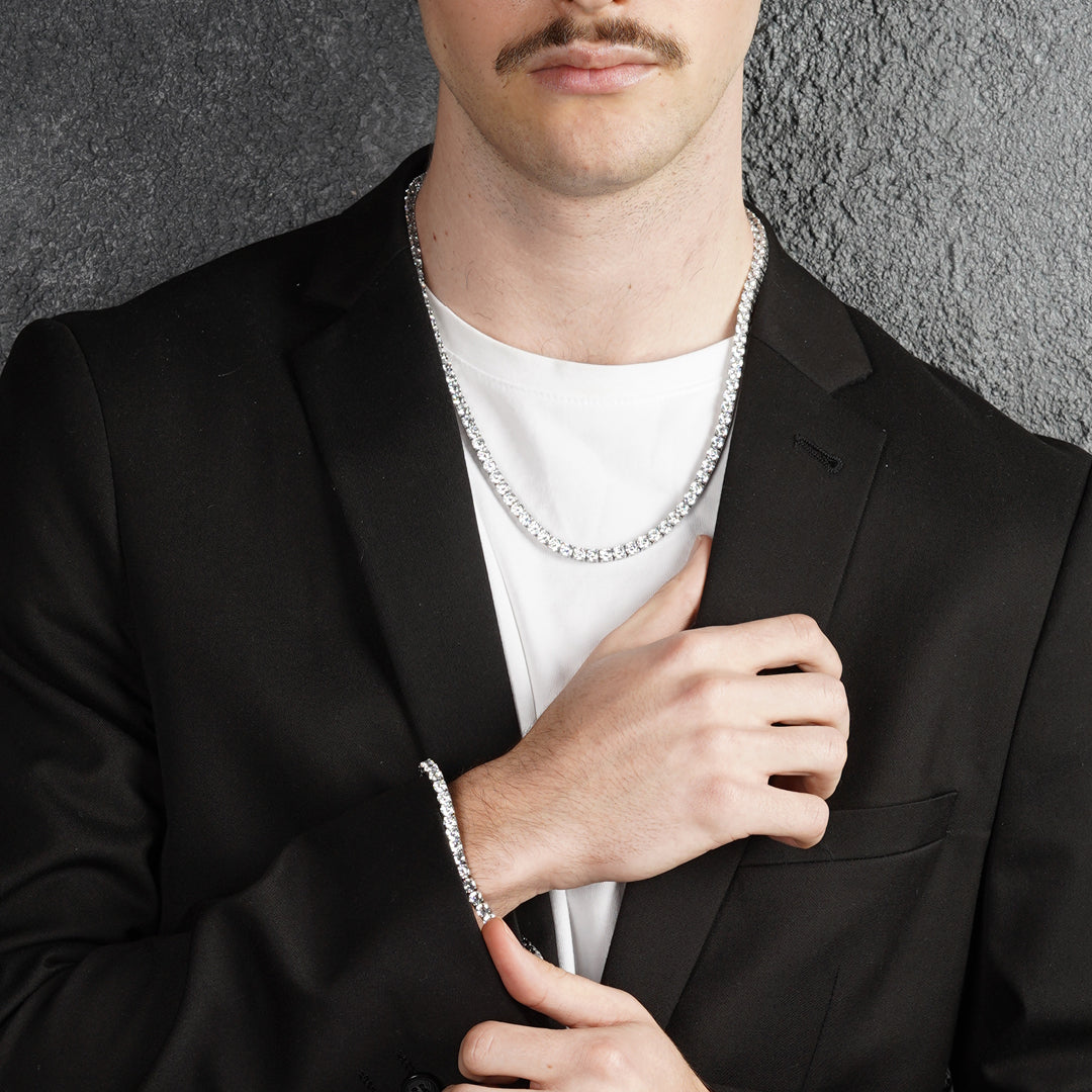 Silver Tennis Chain - 5mm | Engravd Co | Personalised Jewellery | Bracelets, Necklaces, Cufflinks, Hip Flasks