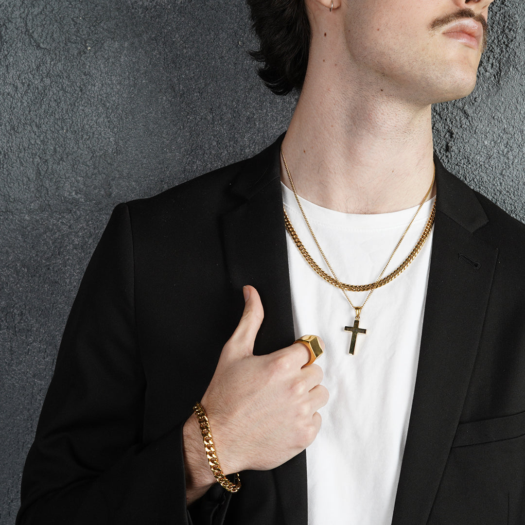 Prime Set (Gold) | Engravd Co | Personalised Jewellery | Bracelets, Necklaces, Cufflinks, Hip Flasks