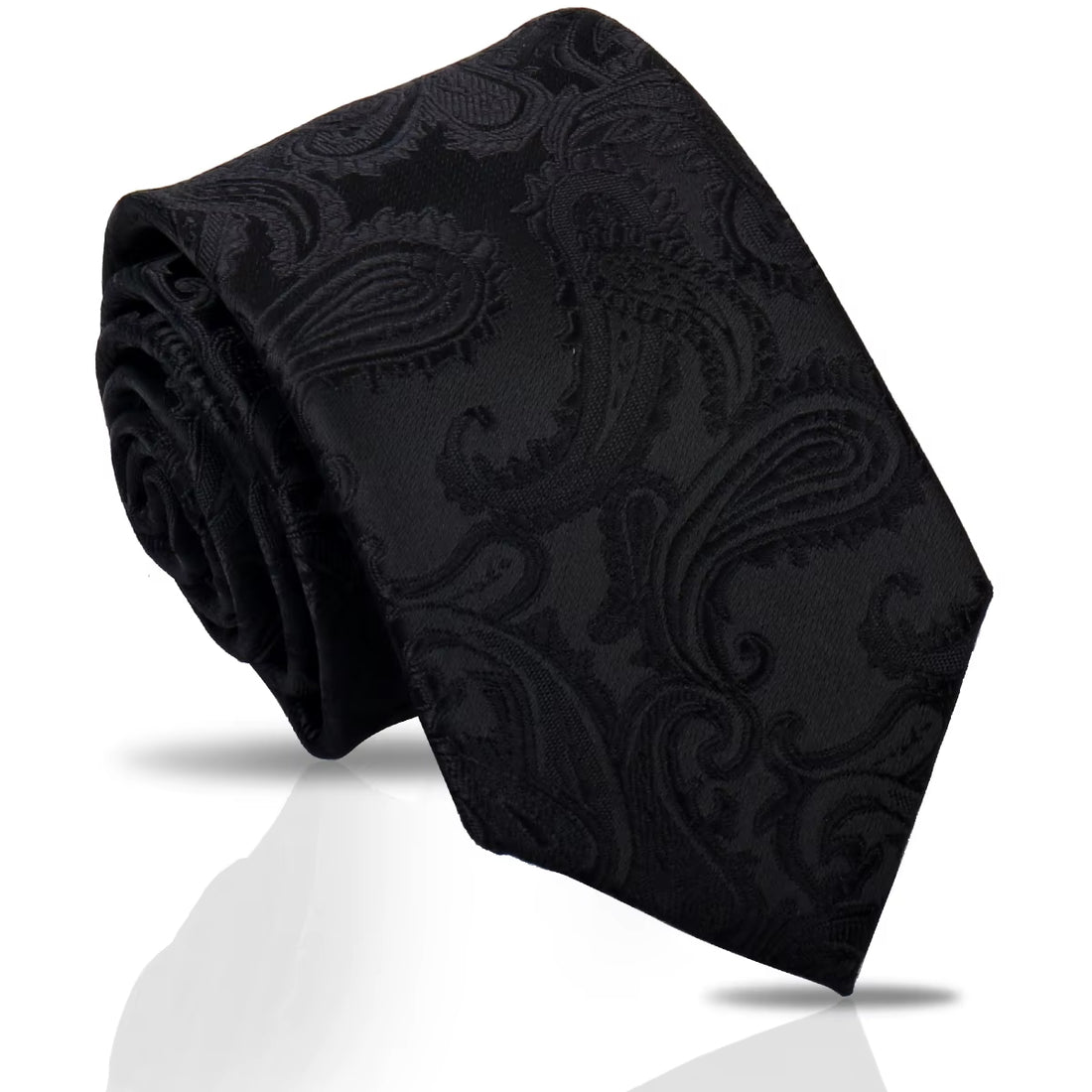 Paisley Black Tie | Engravd Co | Personalised Jewellery | Bracelets, Necklaces, Cufflinks, Hip Flasks