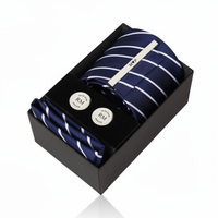 Blue Stripe Tie | Engravd Co | Personalised Jewellery | Bracelets, Necklaces, Cufflinks, Hip Flasks